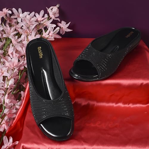 Image of Action Women's Suede Platform Sandals|Open Toe| | Ankle Strap Black