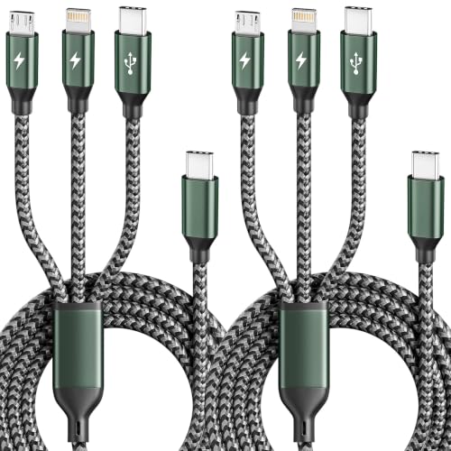 3 in 1 USB C to Multi Charging Cable, 4FT Travel Charger Cables