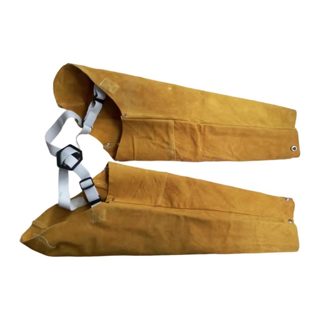 Manchon de Soudage Ajustable En Cuir de Vachette Ignifugé de Protection