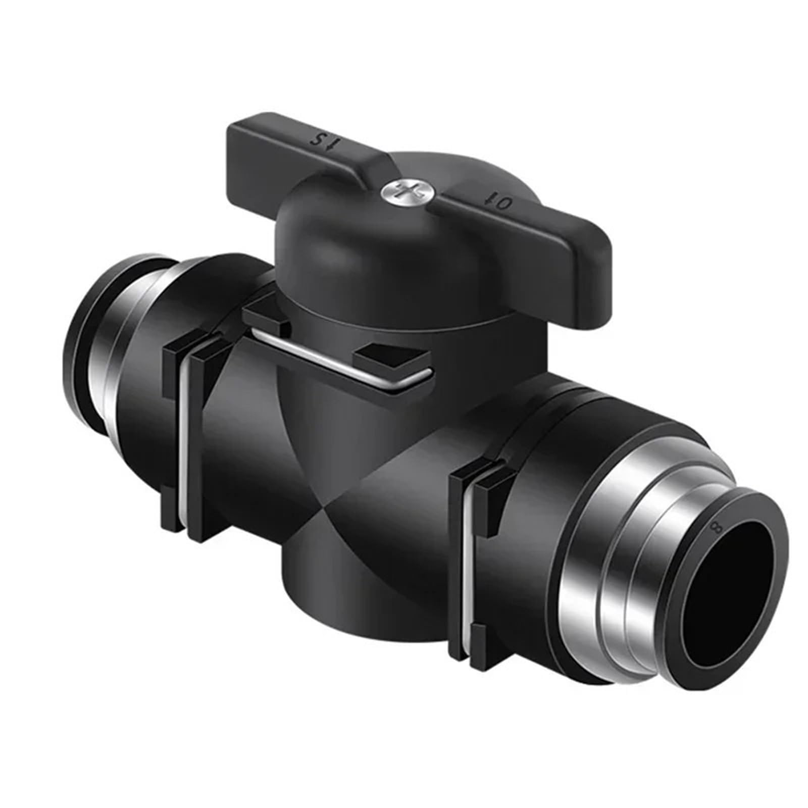 Valvola di Sovrappressione Connettore rapido a innesto Pneumatico BUC per Accendere l'interruttore a Sfera Manuale con limitazione di Corrente 4 mm 6 mm 8 mm 10 mm 12 mm(BUC 12MM,10 PCS)