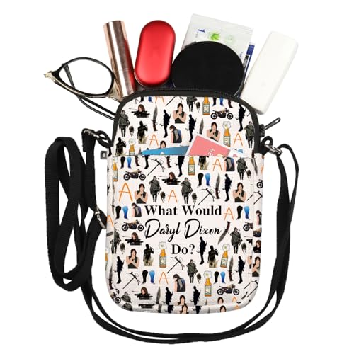 KEYCHIN Horror Zombies Crossbody Bag Horror TV Show Gifts What Would Daryl Do Gifts Horror TV Shoulder Bag 7