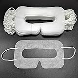 HealHeatersⓇ 100PCS Masque jetable VR Masque de Casque VR, Masque VR sanitaire, Couverture de Masque pour Les Yeux VR, Masque de Couverture de Casque VR Masque Universel pour VR, Blanc (100 PCS)