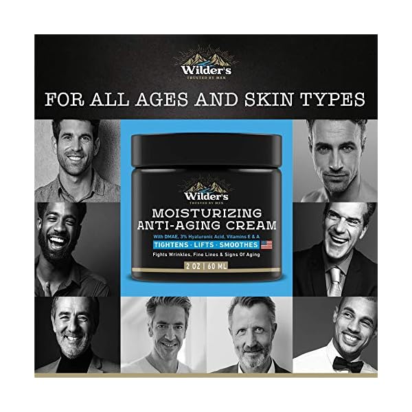 Men's Face Cream Moisturizer - Anti Aging Facial Skin Care - Made in USA - Collagen, Retinol, Hyaluronic Acid - Day & Night - Anti Wrinkle Lotion 2 oz
