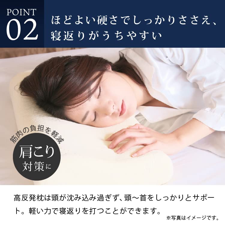 Amazon｜Reowide 高反発枕 ダブルウェーブ まくら 35×50cm ワンタッチ