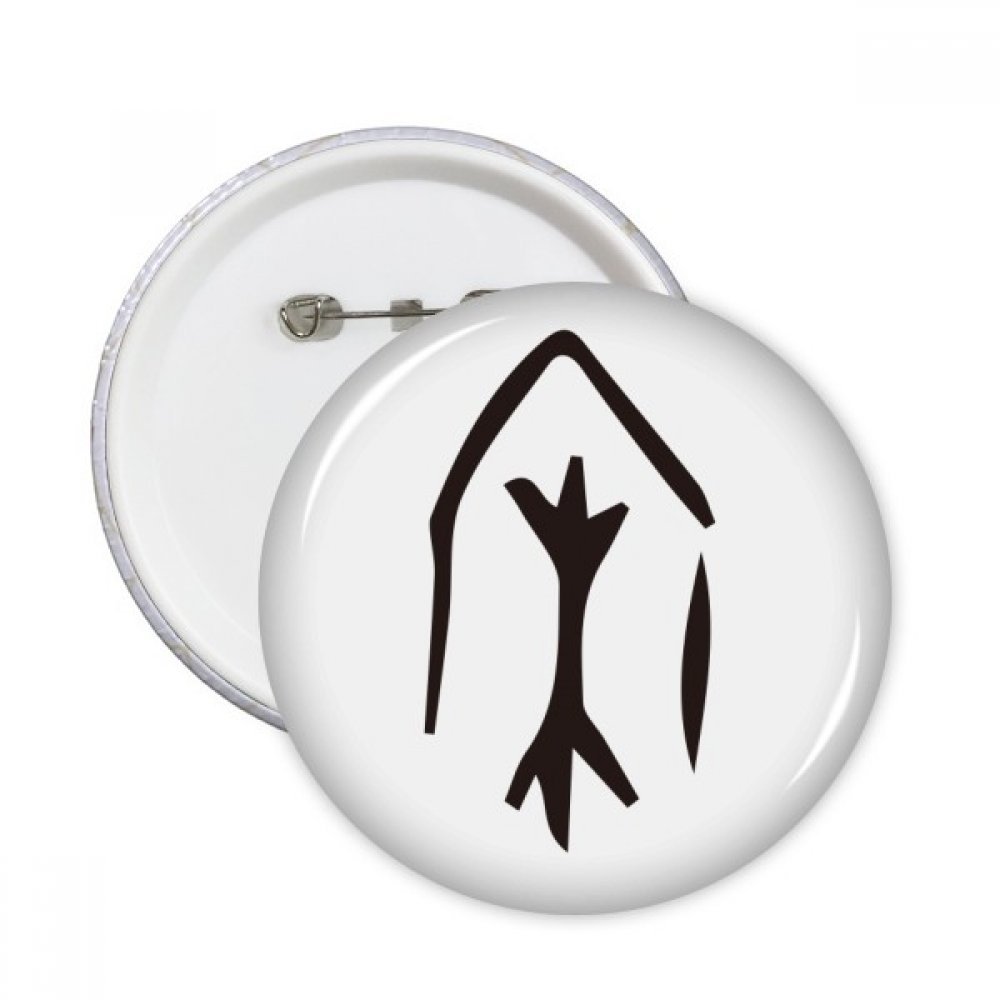 Badge bouton inscription os chinois, idée cadeau original 5pcs