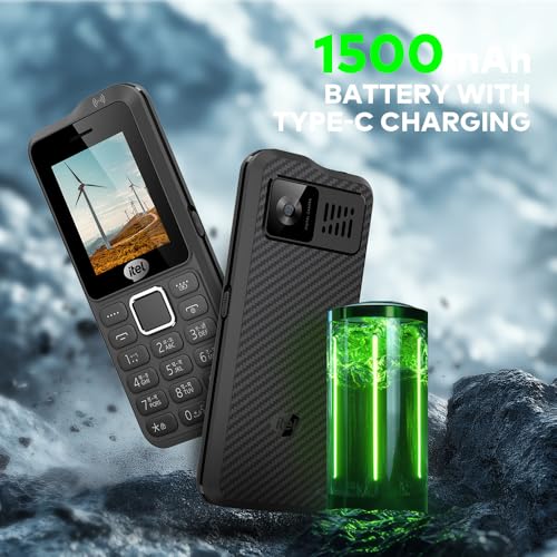 Image of Itel Kingsignal Keypad Mobile Phone | Stronger Signal |1500 mAh 33 Days Standby Super Battery | Type C Charger | KingVoice | Wireless FM with Recording | Auto Call Recording | Kevlar Texture | Black