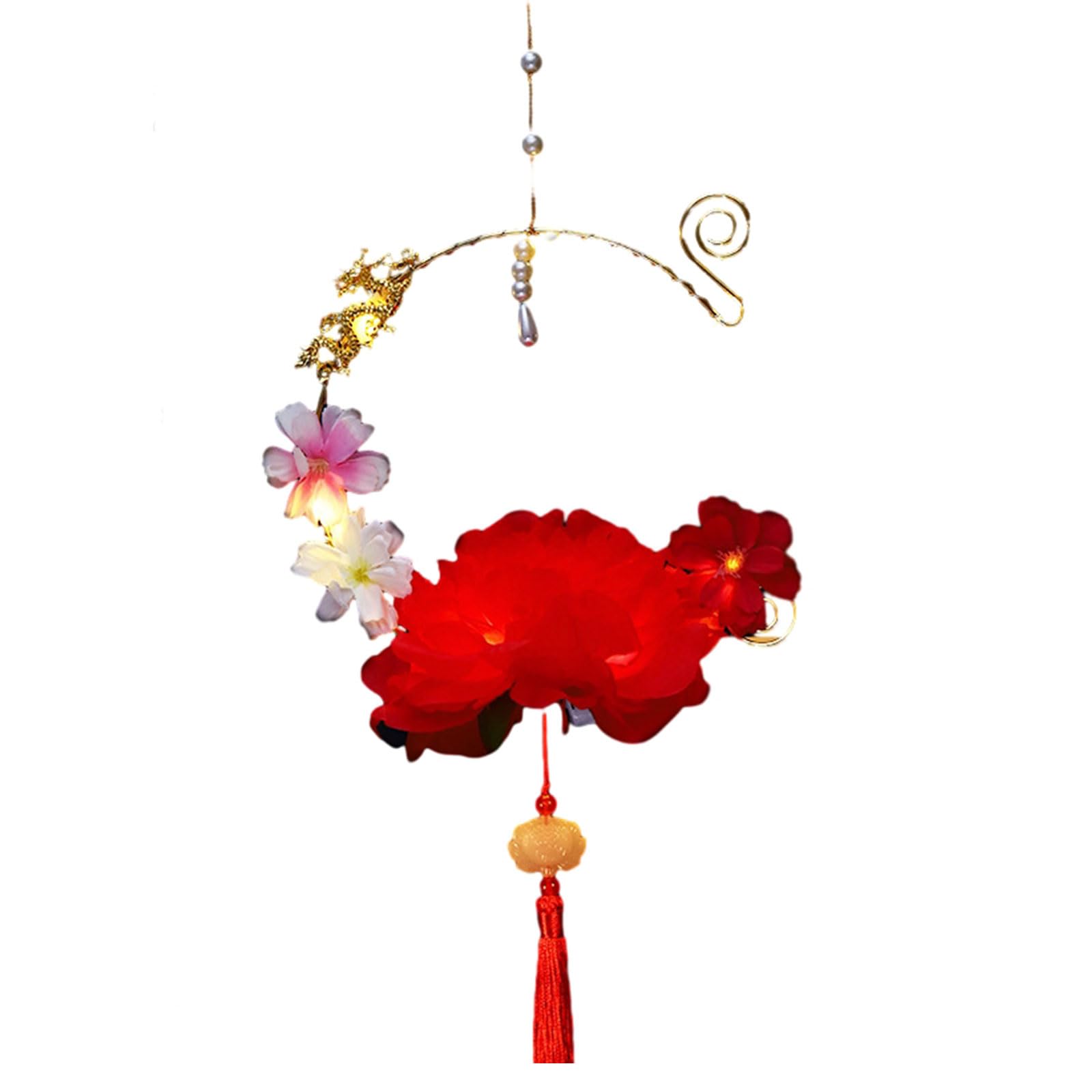 Elnwnnkc Festival Lamp Lamp Children Dragon Horn Flower Rings Portable Decor Dragon Horn