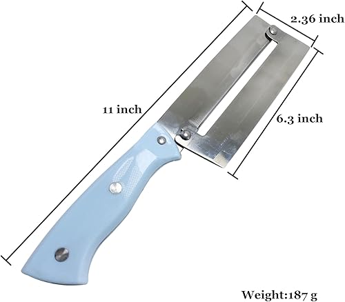 Miniatura 18 de Paquete de 2 peladores de frutas, peladores de verduras con mango antideslizante duradero y hoja afilada de acero inoxidable, peladores de patatas