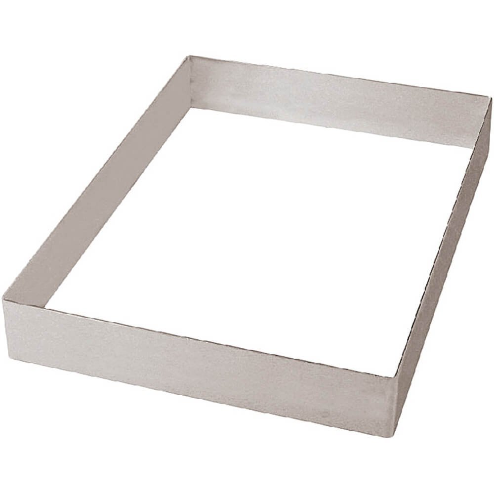 Rettangolo Cm 40 Pasticceria Inox by PADERNO – 25 5/8 x 15 3/4 x 2, Silver
