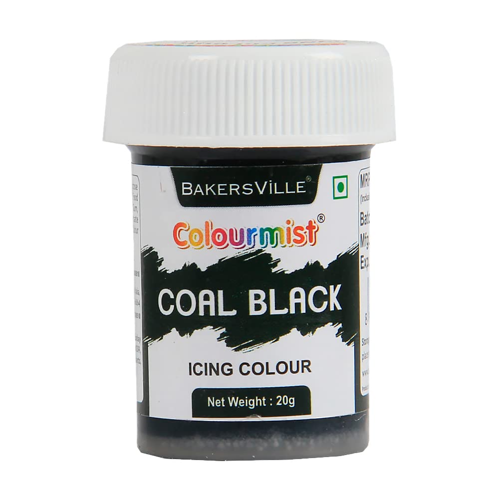 Colourmist Edible Icing Color (Coal Black), 20g | Food Colour For Cake Batter, Icing, Buttercream Frosting, Royal Icing | 20g (B09NDCMZ3F) Amazon Price History, Amazon Price Tracker