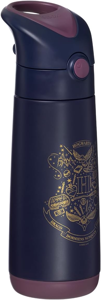 Harry Potter by b.box Water Bottle, Leak-Proof Tumbler with Lid & Straw for Travel - Harry Potter, 500 ml Capacity