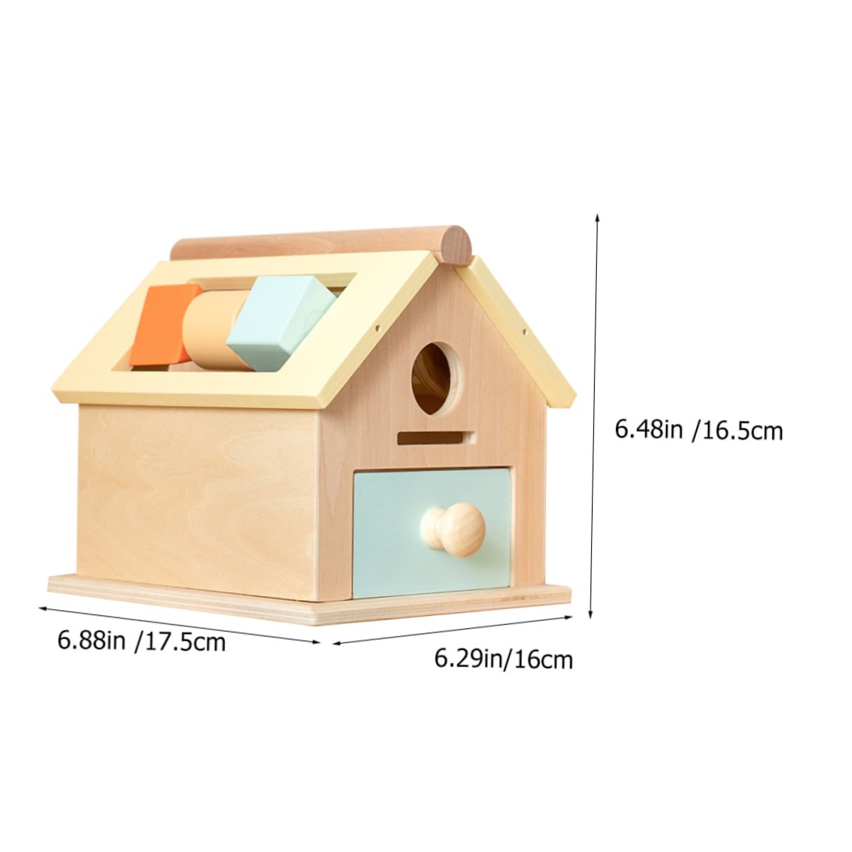 Gatuida Juguete Sensorial Educativo de Madera Natural para Pequeños 1-3 Años Caja Monedas Montessori Desarrollo Motricidad Fina y Coordinación Ojo-Mano Adecuado para Educación Temprana