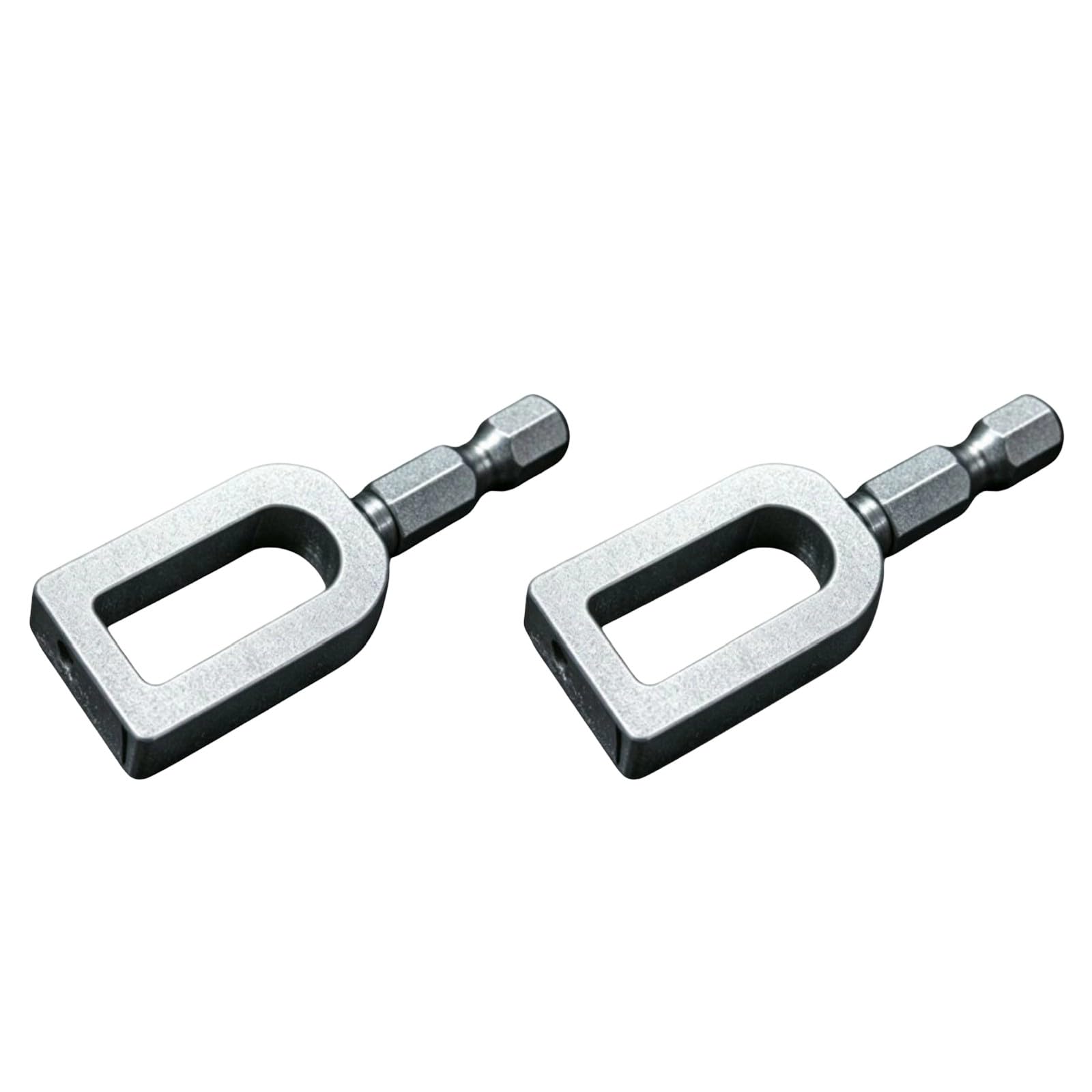 Pxzh B 2Pcs 9#/ 11# Tie Wire Winder Tool Wire Knotting Device 1 / 4Inch Hexagon Handle Twisting Drill Attachment Accessories Square And End Twisting
