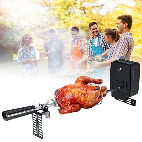 ieLsngai Barbacoa Rotissoire Tenedor, Asador para Barbacoa Set, 106 cm Asador Eléctrico, Acero Inoxidable Multifuncional Barbacoa, Tipo de Batería: 2 pilas 1,5 V