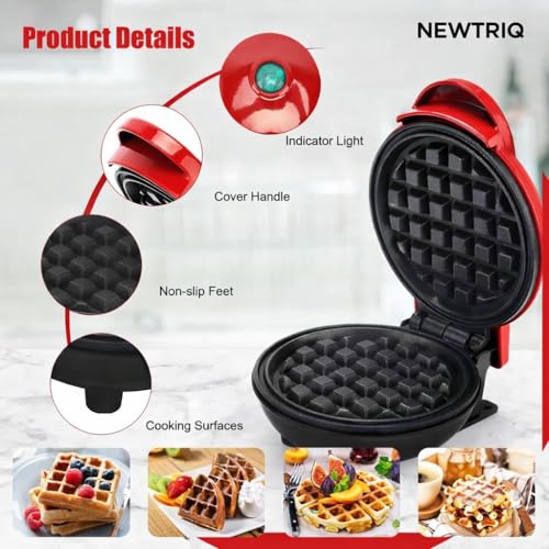 Image of Mini Waffle Maker Machine 3 In 1 Waffle Iron Home Appliances Kitchen Easy To Clean, 4 Inch, Perfect For Breakfast,Dessert, Sandwich, Pan Cakes, Other Snacks|Assorted - 350 Wattsn BG3 (Waffle Maker)