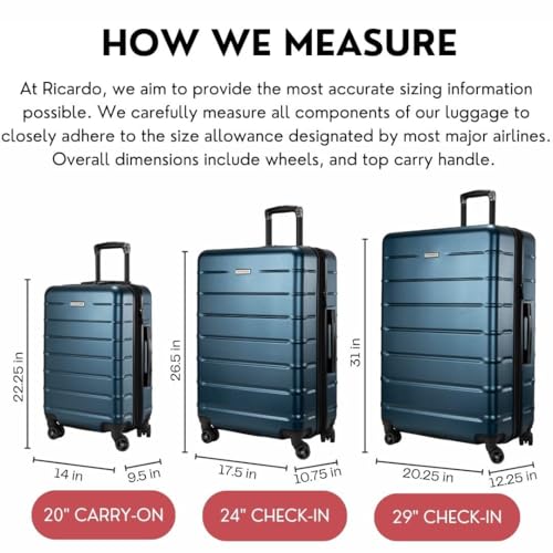 Image of Ricardo Beverly Hills Cambria Hardside Luggage | Stylish Suitcase with Wheels for Effortless Travel, Expandable and Secure TSA-Locked Packing, 2-Piece Set (20 inch, 24 inch, 29 inch)