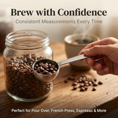 Coffee Scoop Set - 1 Tbsp & 2 Tbsp Long Handle Measuring Scoops - Image 3
