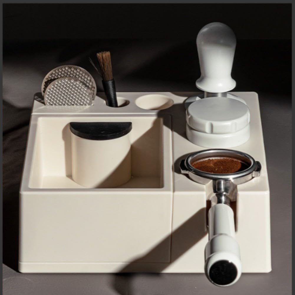 Espresso-Kaffee-Tamper und Verteiler, 51 mm bis 58 mm, ABS & Sile Nizer für effizientes Kaffeebrühen, schwarzes Kaffeezubehör für Baristas