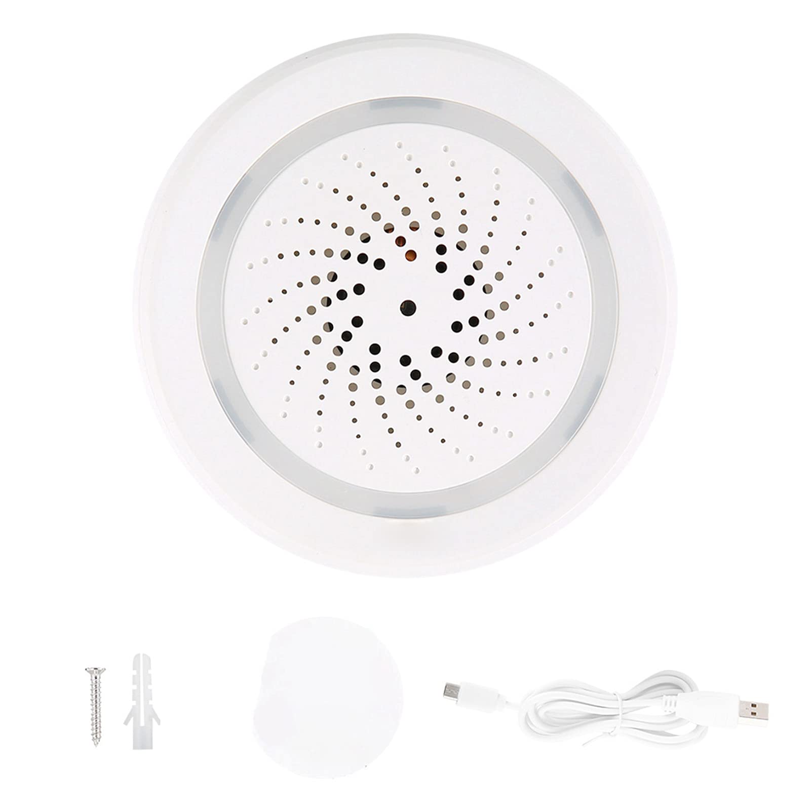 Smart Siren Alarm, 100dB Wireless WiFi Burglar Alarm, Temperature & Humidity Sensor Alarm with Strobe Light for Home Security System, Works with TuyaSmart or SmartLife APP