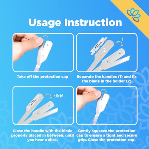 Equinox Professional Hair Scissors Set - Pro Barber Kit, Includes Cutting Scissors, Thinning Shears, Straight Razor, 3 Combs, Clips, Grippers - Salon & Barber Supplies, Hair Tools - Image 6