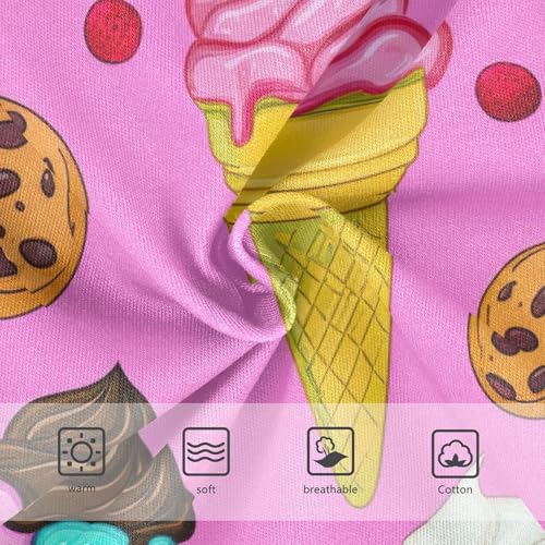 Fun Girls Underwear Toddlers 2t Cotton Panties for Girl Cartoon Ice Cream Cookie Pink Briefs Underpants3