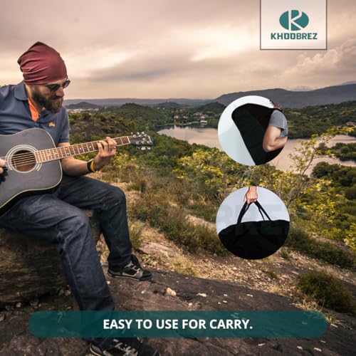 Image of KHOOBREZ Waterproof, Dustproof and Washable Cover for Guitar and Guitar Bag Backpacks GTC1(Black)