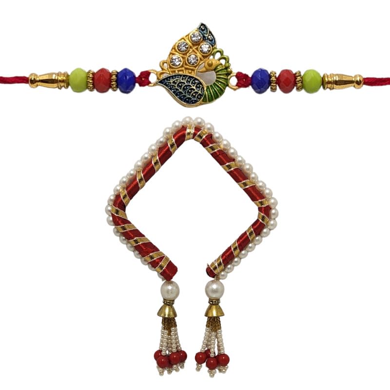 Image of Couple New Bracelet Rakhi For Bhabhi Handmade Rakhi dsn 7