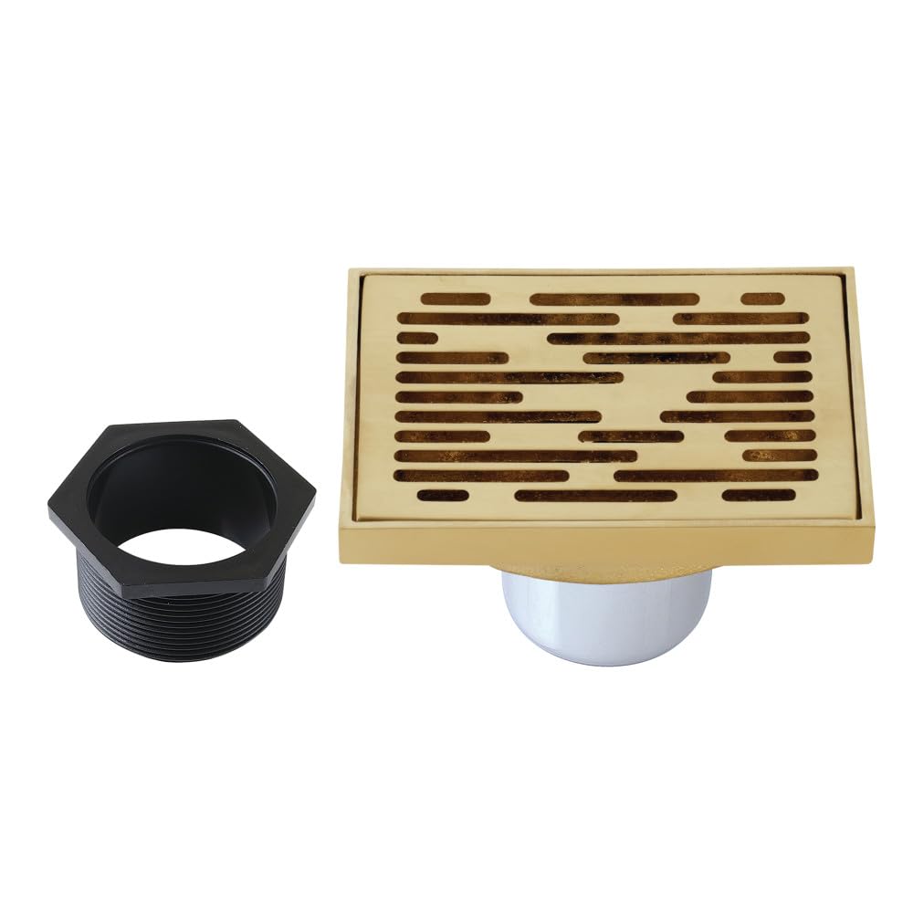 Kingston Brass BSF6310BB Watercourse Shower Drain, Brushed Brass