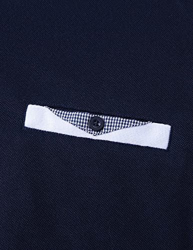 Image of GHYUGR Men's Polo Shirts Short Sleeve Slim Fit Polo Casual Plaid Splice T-Shirts