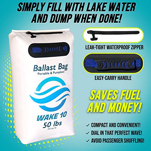 Wake 10 Boat Ballast Bag - Portable And Pumpless - 50 Lb. - Wakesurfing And Wakeboarding #TOP2