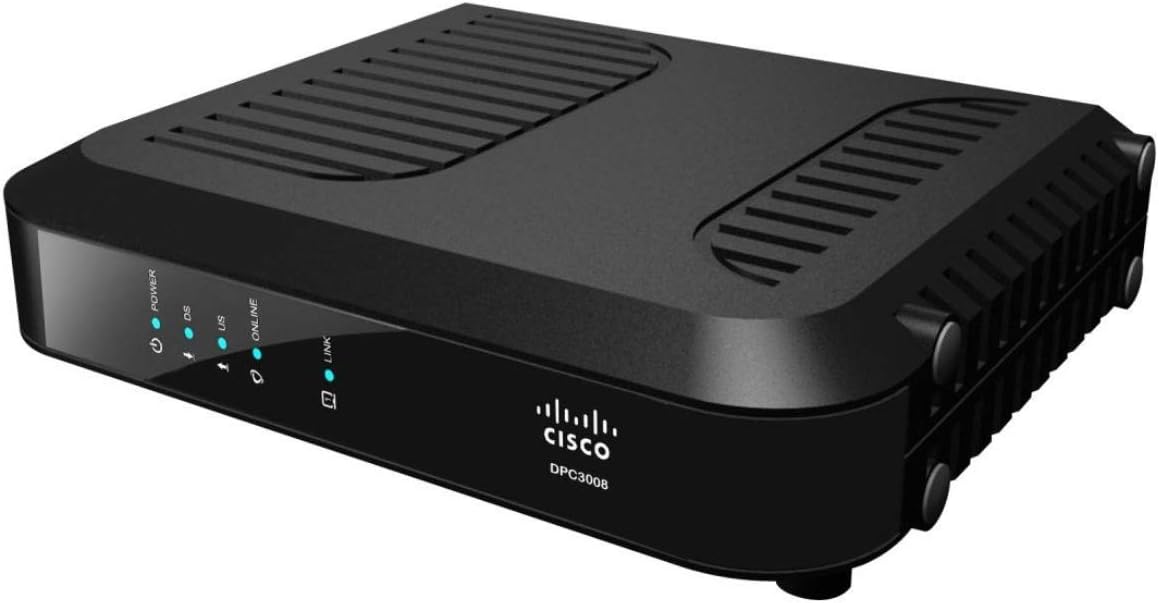Technicolor Cisco Cable Modem DPC3008, Compatible with Xfinity/Comcast, Spectrum, ATT, TWC, Cox, and Most Internet Providers