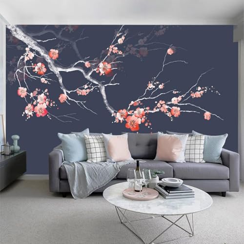 Albaricoque Japonés (Prunus Mume) 3D Papel Pintado Fondos Oficina Sala De Estar Sofá Dormitorio TV Fondo Decoración-200cm×140cm