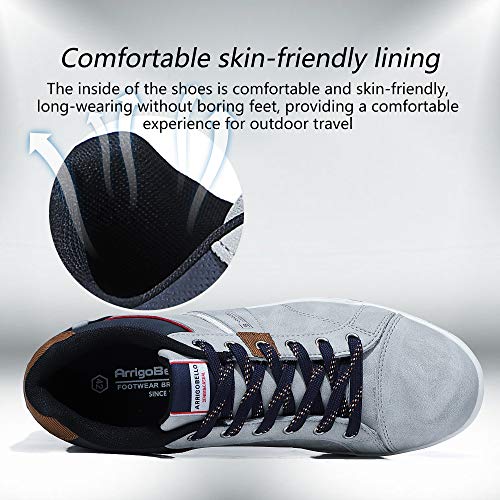 Image of ARRIGO BELLO Mens Casual Shoes Fashion Sneakers Breathable Comfort Classic Lace-Up Low Top Walking Shoes