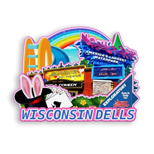 Imán decorativo para refrigerador con diseño Wisconsin Dells miniatura 1