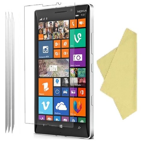 TeKKno® 3x Clear Plastic PET LCD Screen Protector Cover Guards for Nokia LUMIA 930
