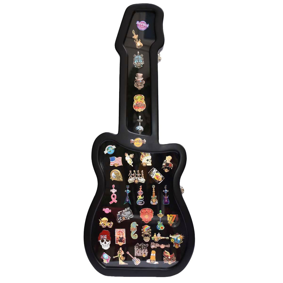 Amazon.com: Hard Rock Guitar Shaped Pin Display Case Black