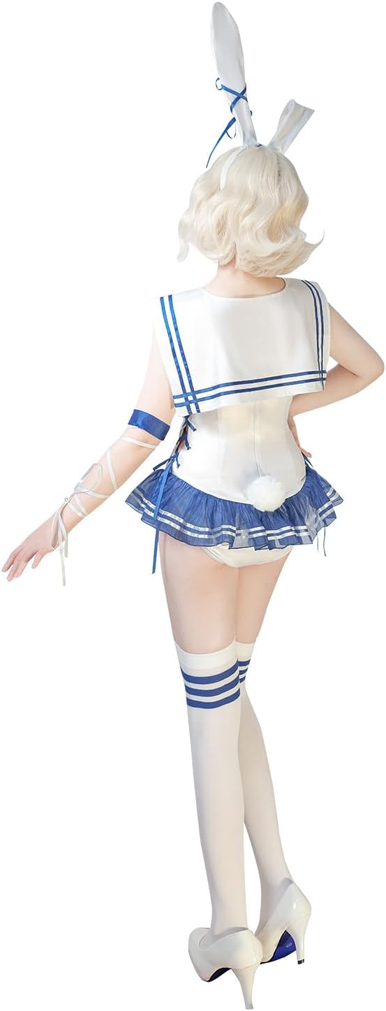 NSPSTT Bunny Costume Adult Anime Cosplay Costumes Bunny Senpai Cosplay Bodysuit Halloween Outfit Blue - Image 3