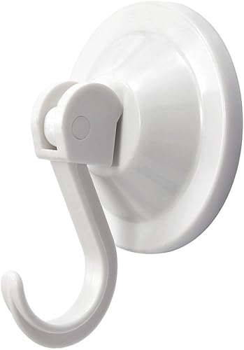 Ganchos con ventosa, paquete de 4 ganchos de corona al vacío para puerta o ventana de cristal, ganchos de utilidad para baño y cocina, color blanco