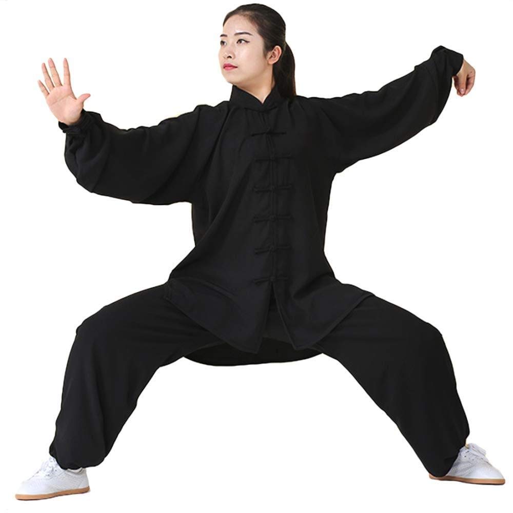 Tradycyjny mundur sztuk walki Uniform do sztuk walki Tai Chi, wielokolorowy, w wielu rozmiarach(Black,S)