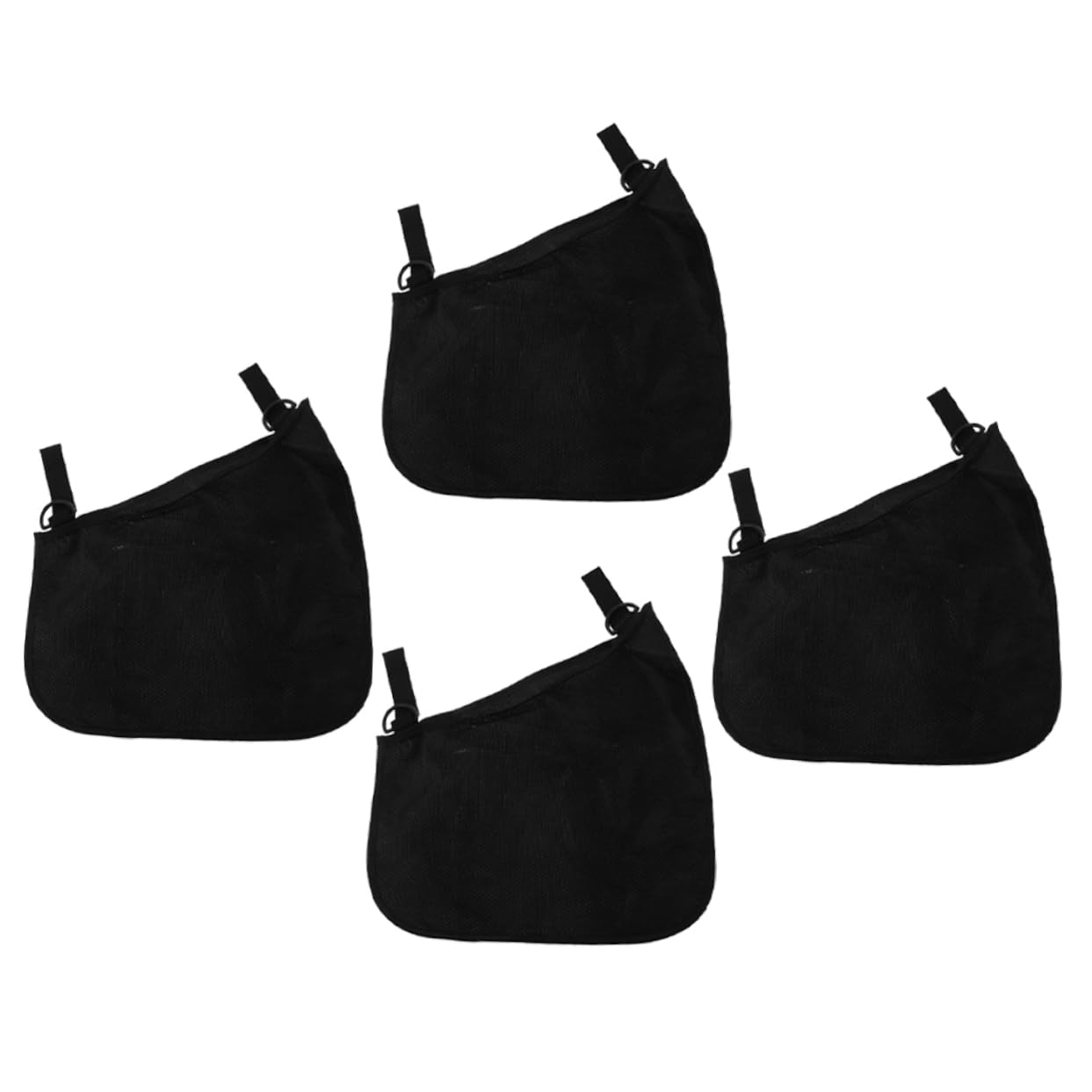 ifundom 4pcs Baby Stroller Hanging Bag Mesh Storage Pouch for Baby Supplies Net Storage Bag Side Sling Easy Access Black