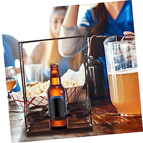 Soporte elegante para botellas de vino de hierro para casa y bares miniatura 6