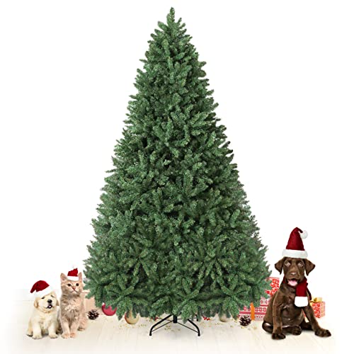 Fencer Wire 7.5 Feet W/ 2,514 Branch Tips, Dunhill Fir Full Artificial Green Christmas Tree For Indoor Home, Office, Party, Holiday Decoration, Premium Pre-Hinged Fake Xmas Tree Includes Metal Stand #TOP27