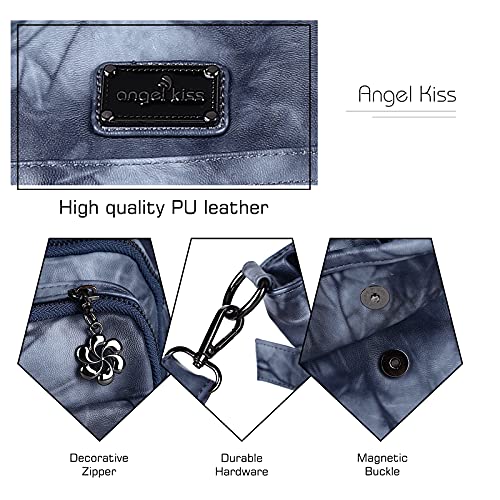 Bolso Hobo grande de piel sintética para mujer miniatura 4