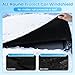 lootaan Windshield Cover for Ice and Snow - Heavy-Duty Winter Frost Guard with Side Mirror Pockets, Waterproof All-Weather Windproof Car Window Cover for Cars, Trucks, SUVs