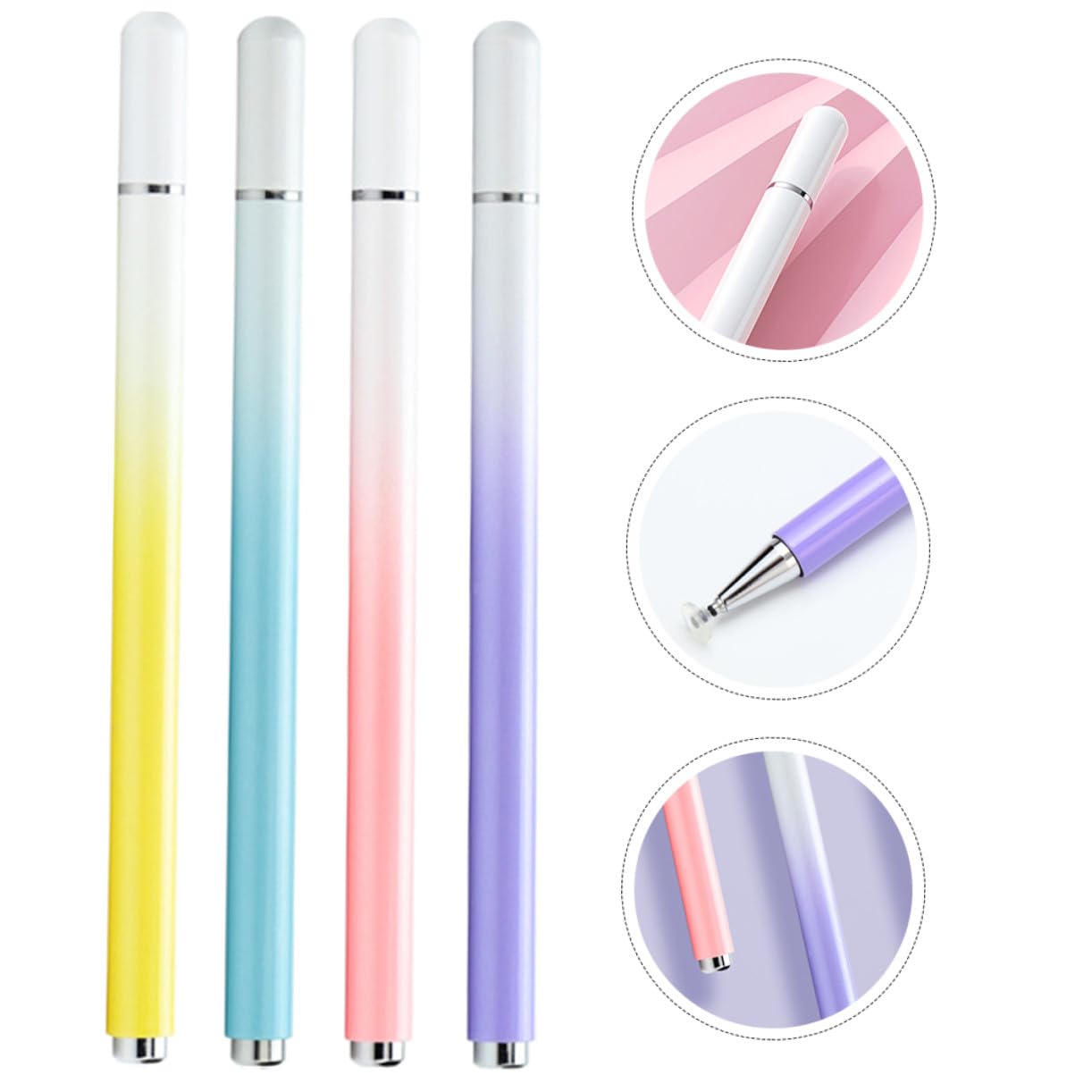 DOITOOL 3 Set Pennino Per Touch Screen Penne Stylus Capacitive Con Punta Sensibile Per Tablet E Smartphone Gradiente Macaron 4 Pezzi*3