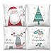 O³ Fundas Cojines Navidad 4 Unidades – Fundas de Cojines 45x45 cm - Fundas de Cojines Navideños – Cojines Sofá Decorativos Navidad – Fundas Cojín Sofa