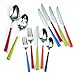 Fiesta Merengue 50 Piece Flatware Set with Steak Knives, Silver