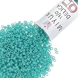 Opaque Turquoise (Db729) Delica Myiuki 11/0 Seed Bead 7.2 Gram Tube Approx 1400 Beads