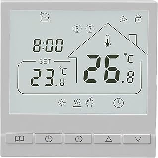 WiFi Programmierbares Bodenthermostat mit Hintergrundbeleuchtung für mobile Fernbedienung Sprachaktivierung Effiziente Fußbodenheizung Kompatibel mit Tuya Smart Home Systemen (WiFi 3A)
