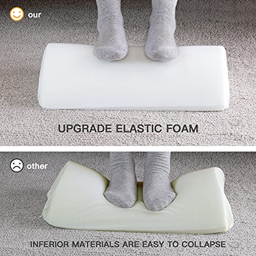 Huanuo Under Desk Foot Rest - Ergonomic Footrest With 2 Optional Covers Massage Textured Surface & Non-Slip Micro Beads For Airplane, Travel, Ergonomic Foot Stool Cushion #TOP6